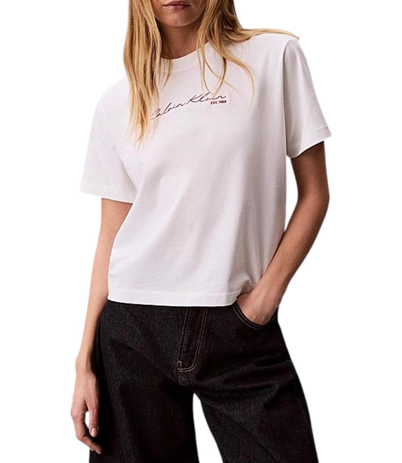 T-Shirt Calvin Klein LV047F820G Donna - Yaf Bright White