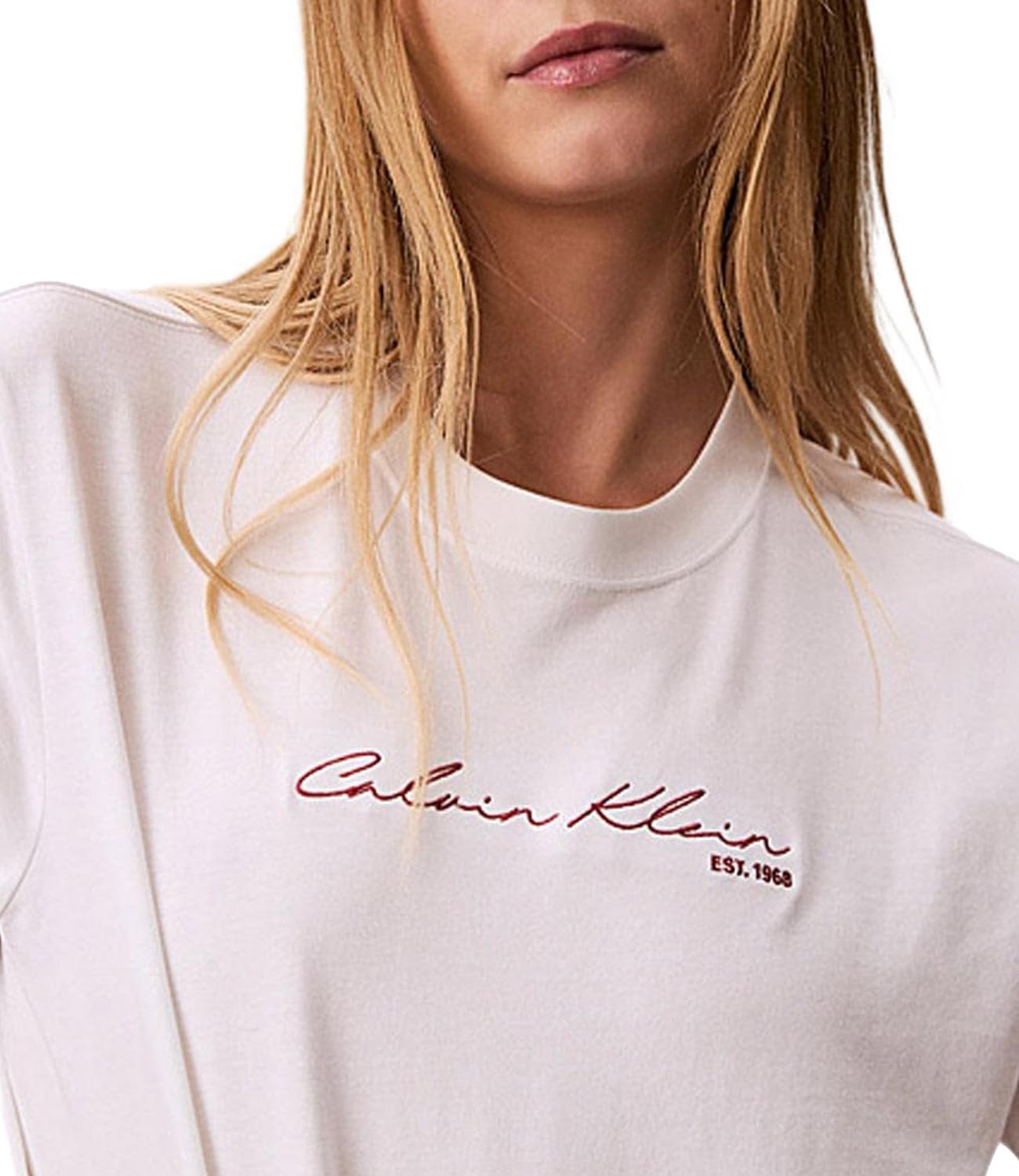 T-Shirt Calvin Klein LV047F820G Donna - Yaf Bright White