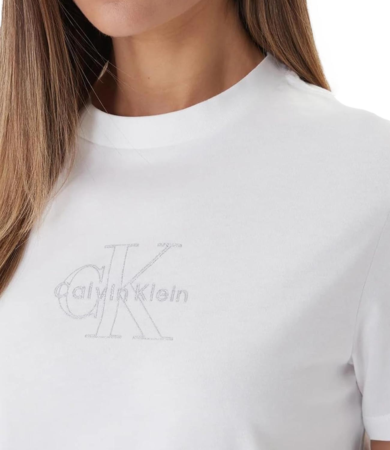 T-Shirt Calvin Klein LV047F831G Donna - Yaf Bright White