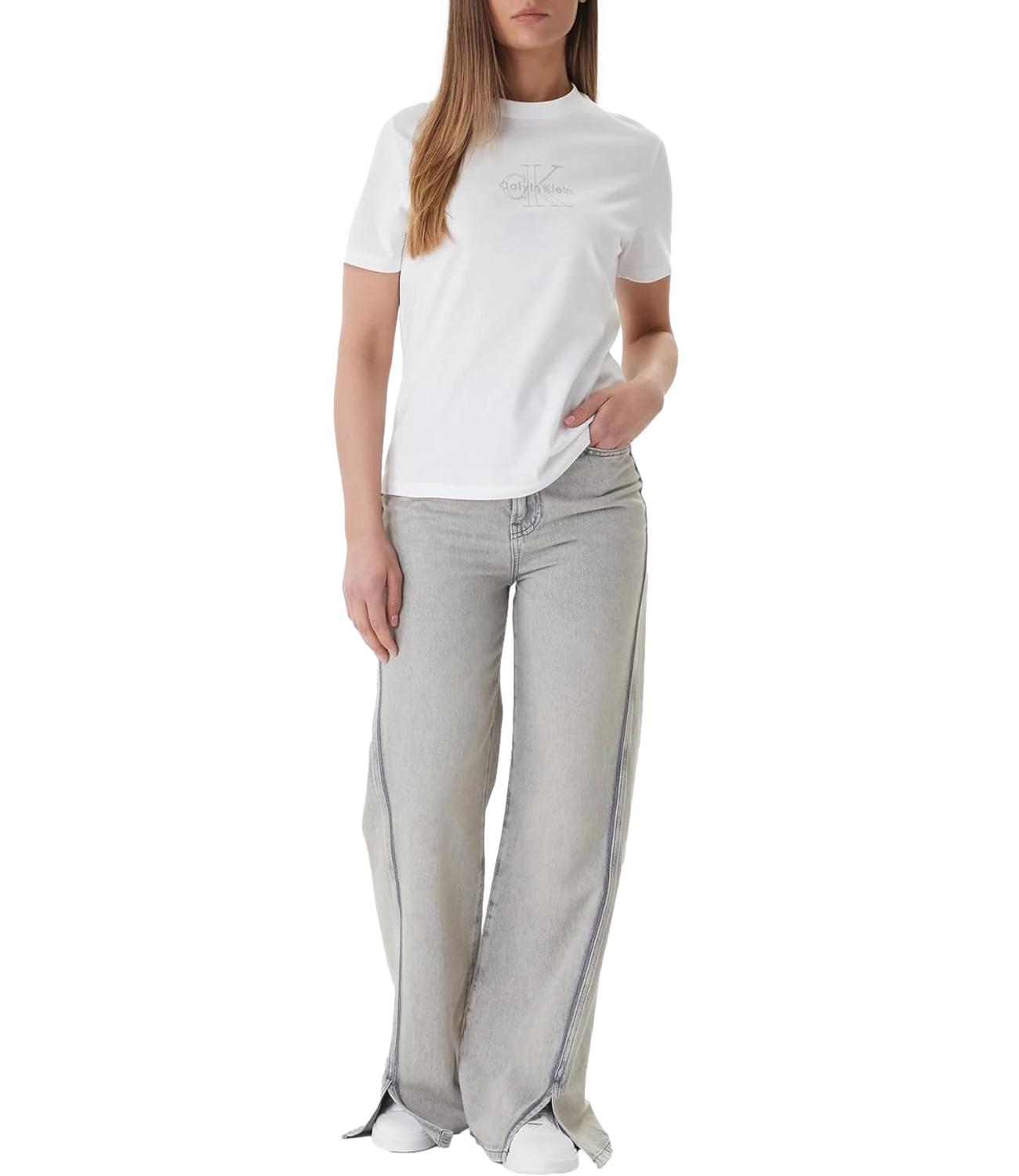 T-Shirt Calvin Klein LV047F831G Donna - Yaf Bright White
