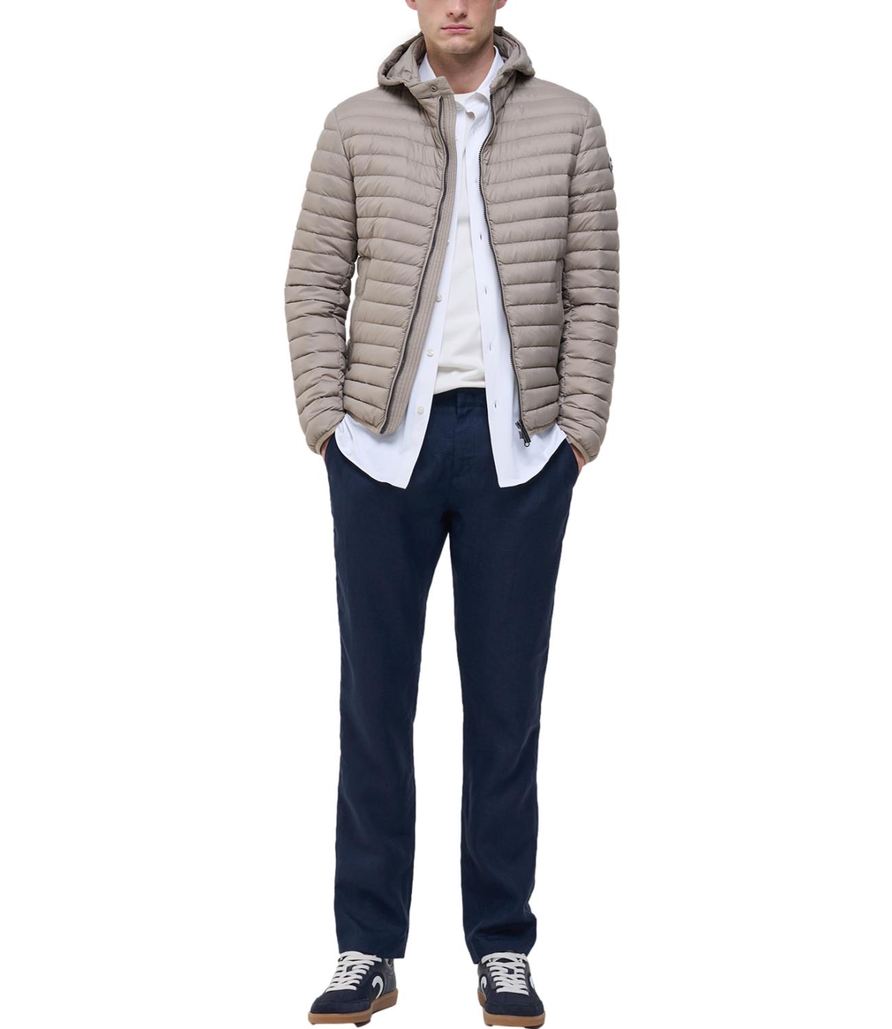 Hoodie Quilted Jacket Natural Down Light Weight Chimpunk ice