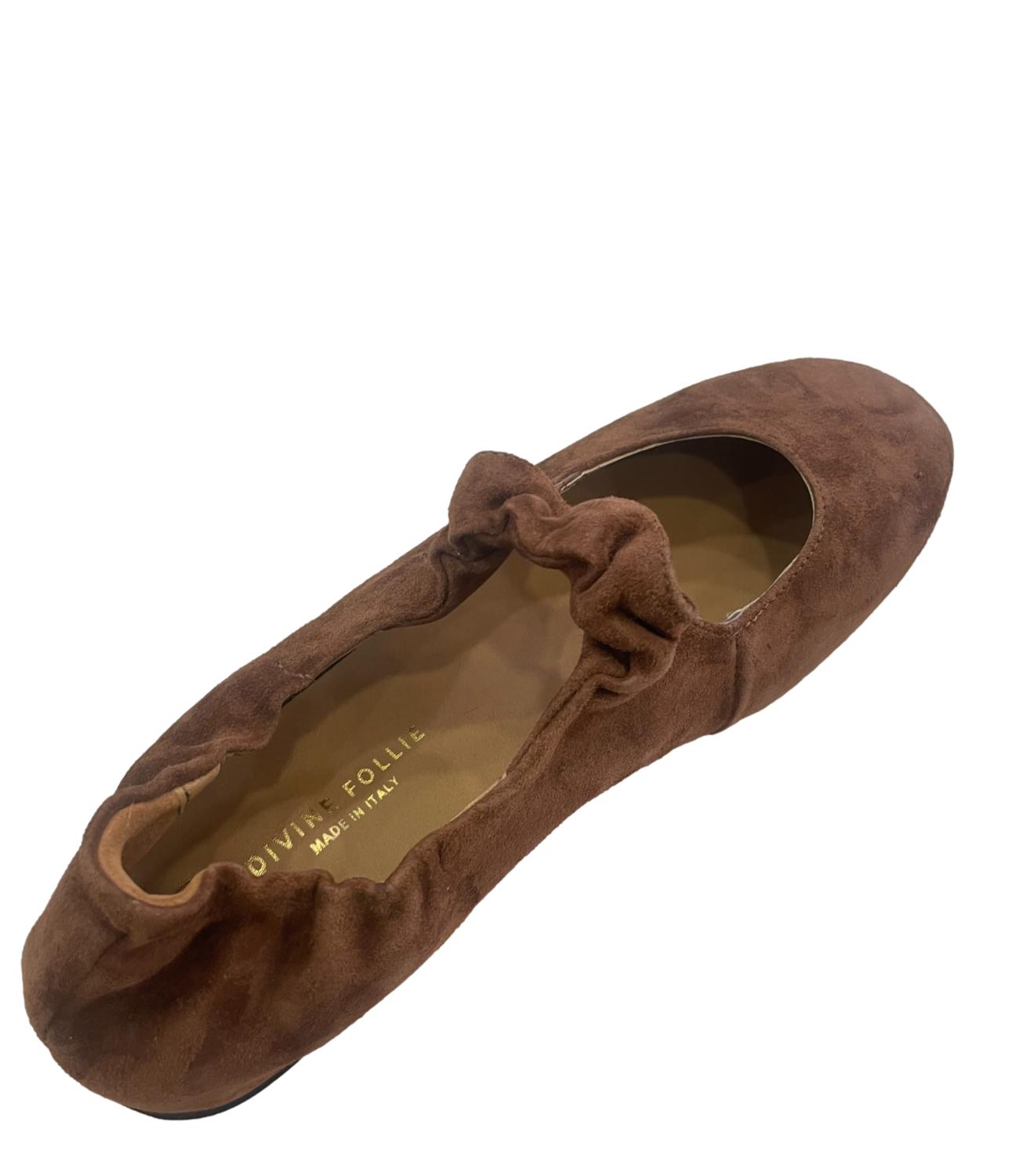 Divine Follie Ballerina Camoscio Visone Donna