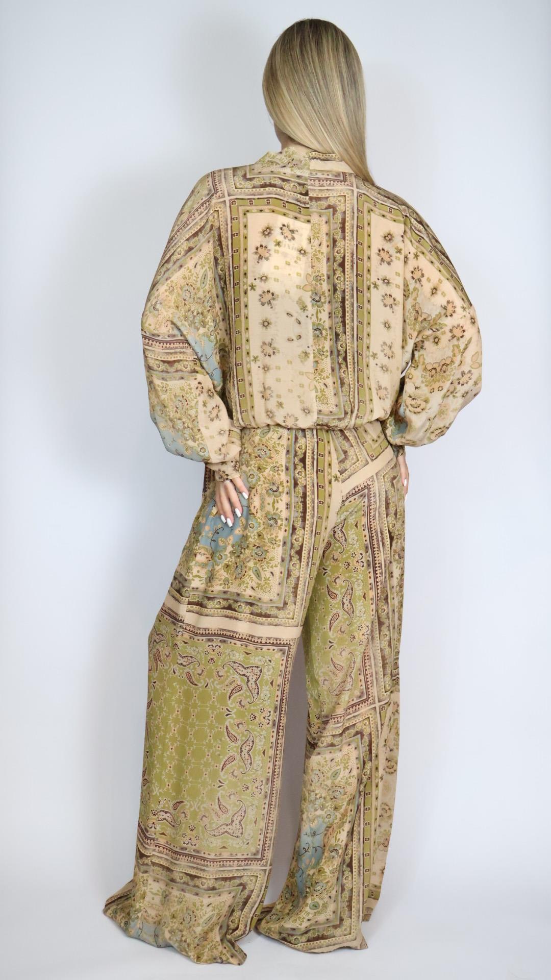 Dixie Camicia Fantasia Verde Donna