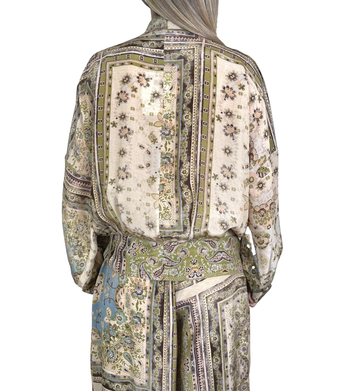 Dixie Camicia Fantasia Verde Donna