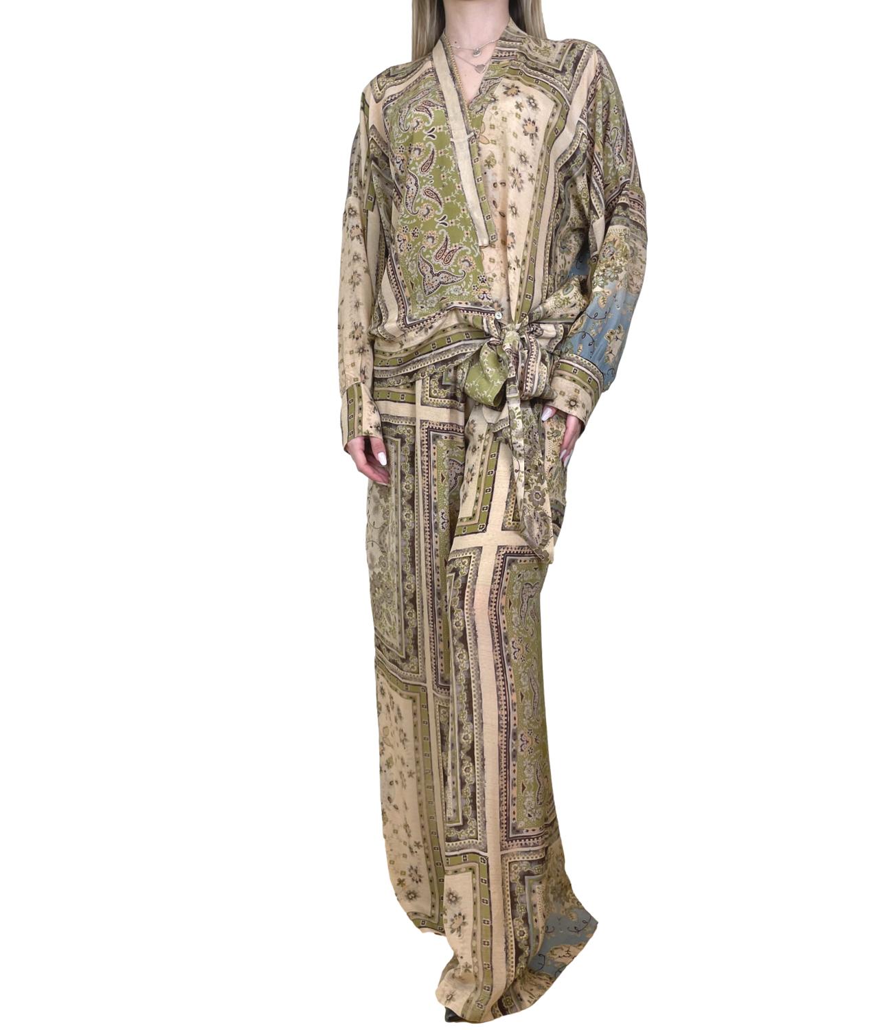 Dixie Camicia Fantasia Verde Donna