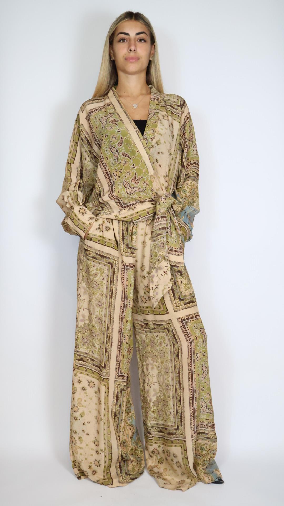 Dixie Camicia Fantasia Verde Donna