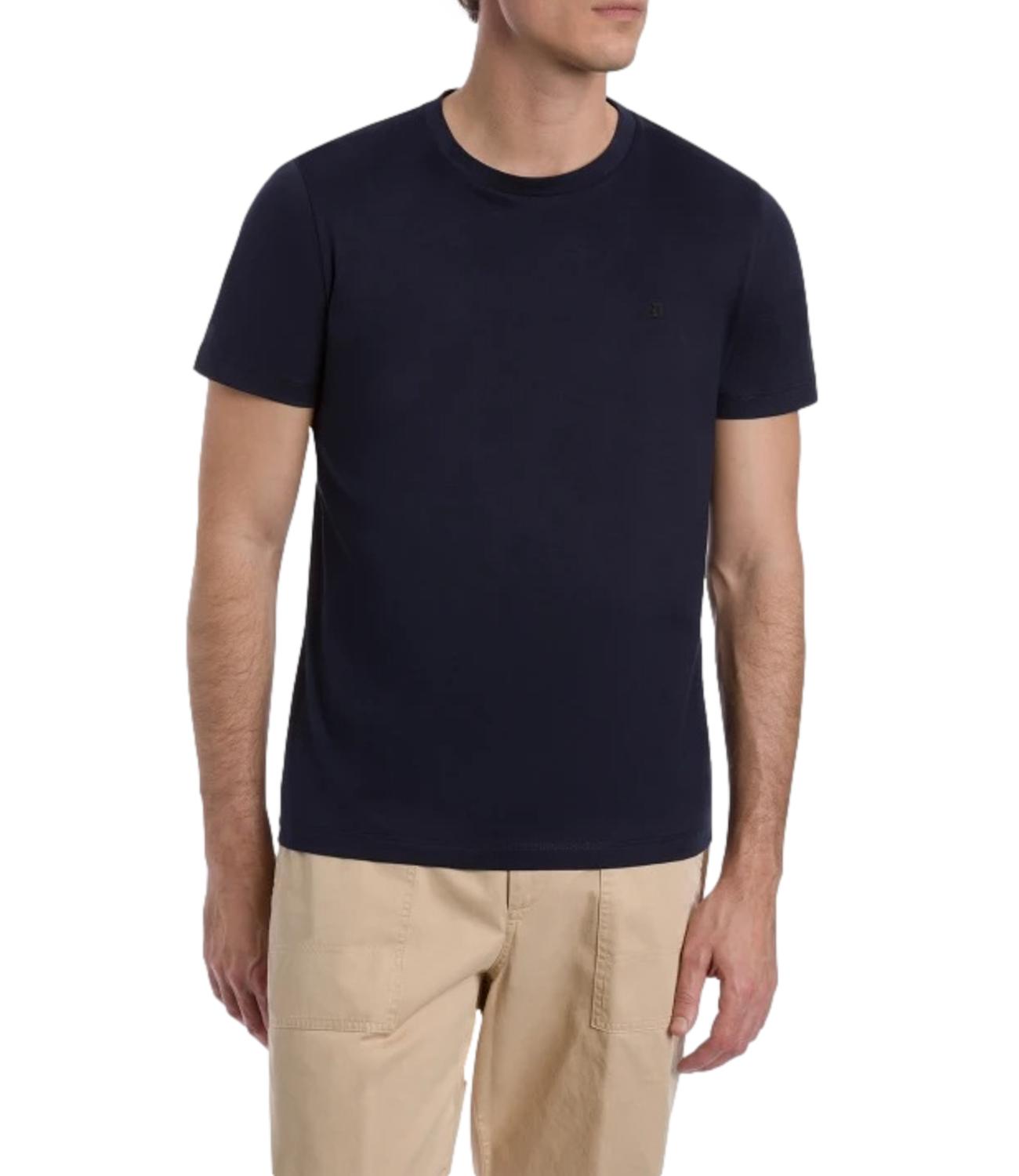 Dondup T-Shirt girocollo blu universo uomo