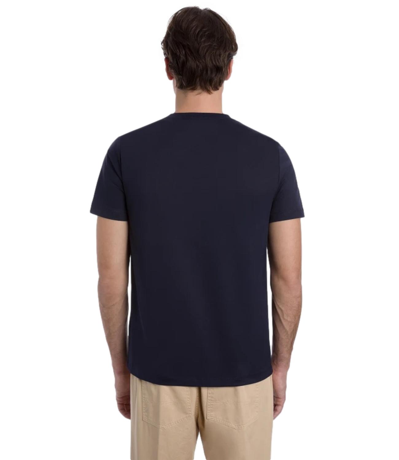 Dondup T-Shirt girocollo blu universo uomo