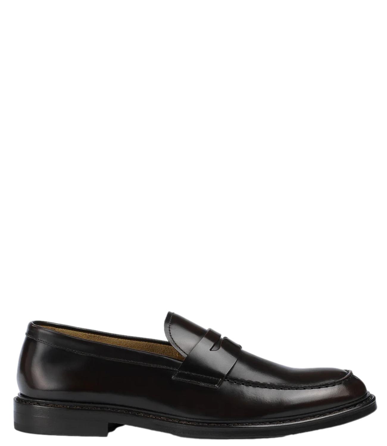 Doucal's mocassino in pelle marrone uomo