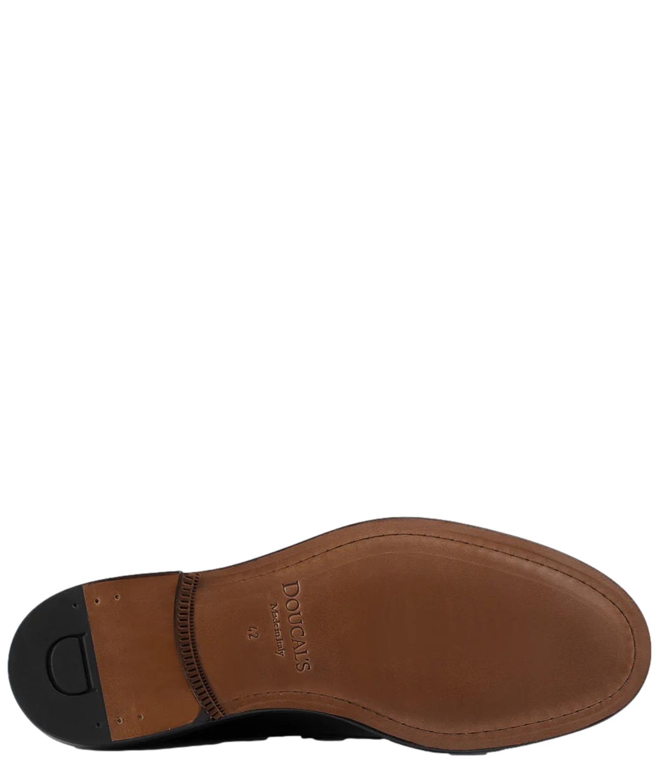 Doucal's mocassino in pelle marrone uomo
