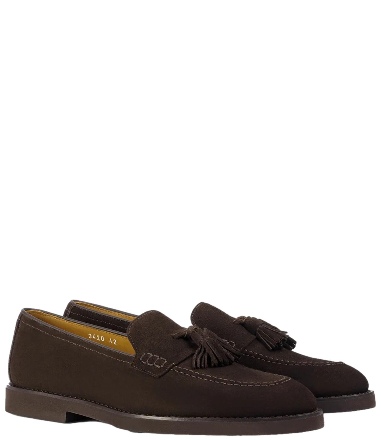 Doucal's mocassino suede marrone uomo