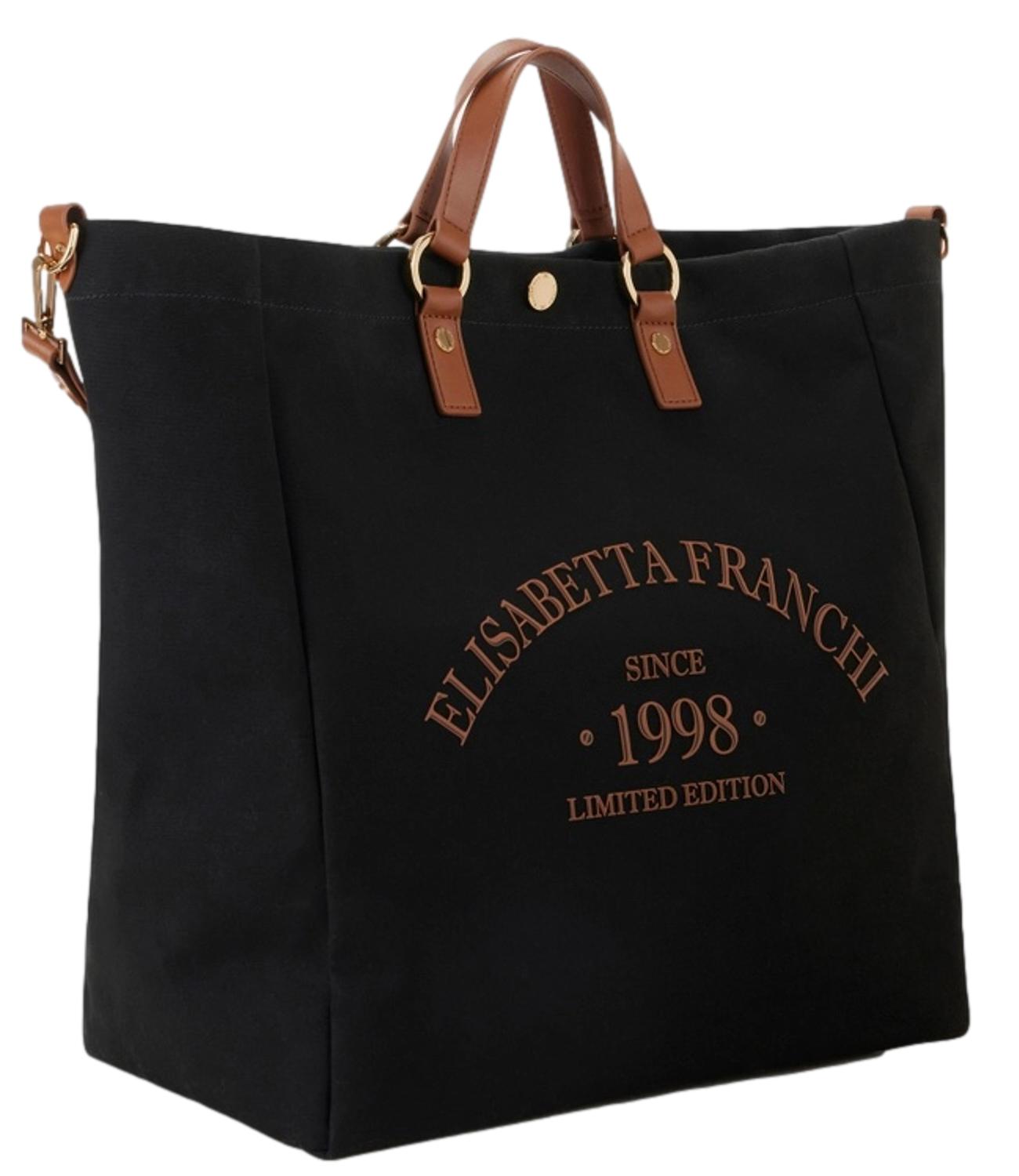 Borsa nera e marrone cuoio