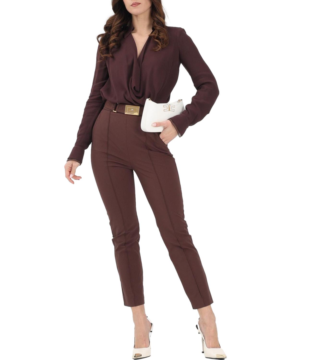 Pantalone marrone slim