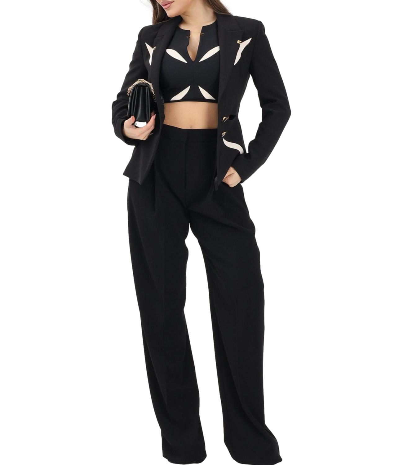 Pantalone nero largo donna