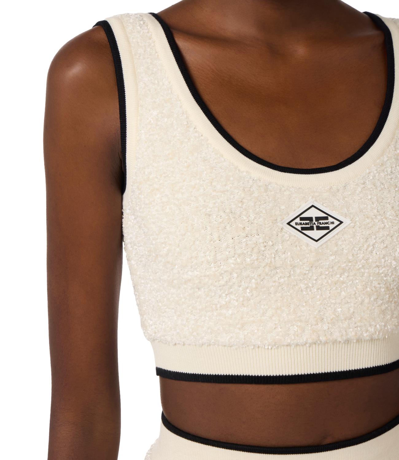 Ef top burro/nero donna