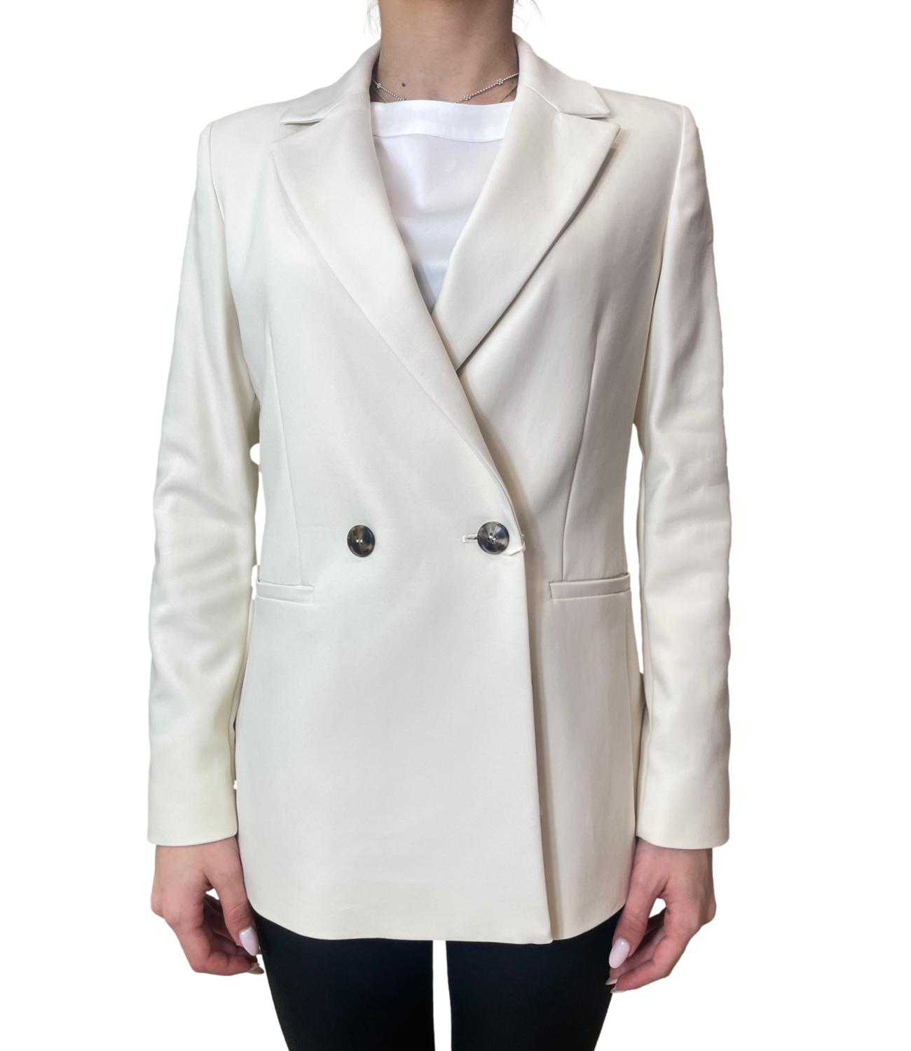 Emme Marella Giacca Emmrum1 Bianco Lana Donna