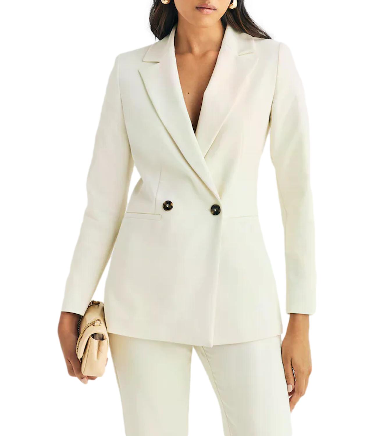 Emme Marella Giacca Emmrum1 Bianco Lana Donna