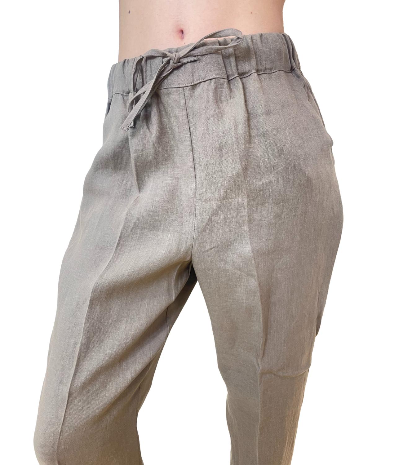 Emme Marella pantalone Emmsauna tortora donna