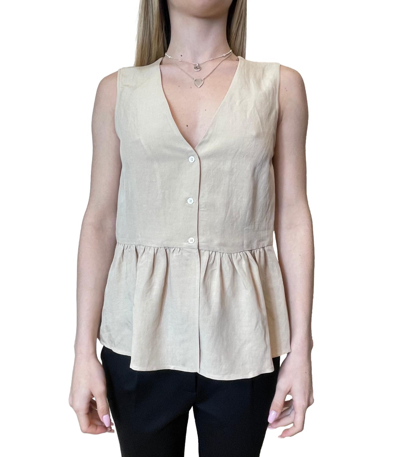 Emme Marella Top Emmelmo Beige Donna