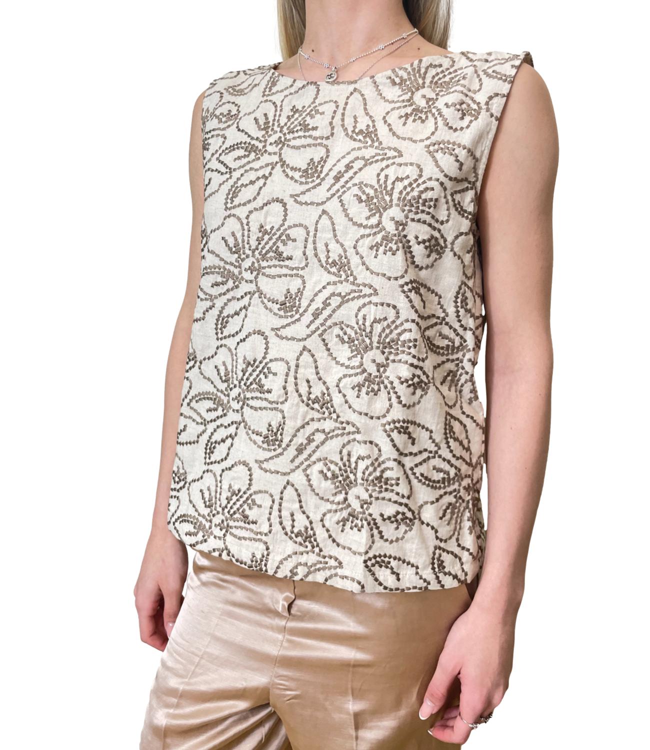 EMME MARELLA Top tortora donna