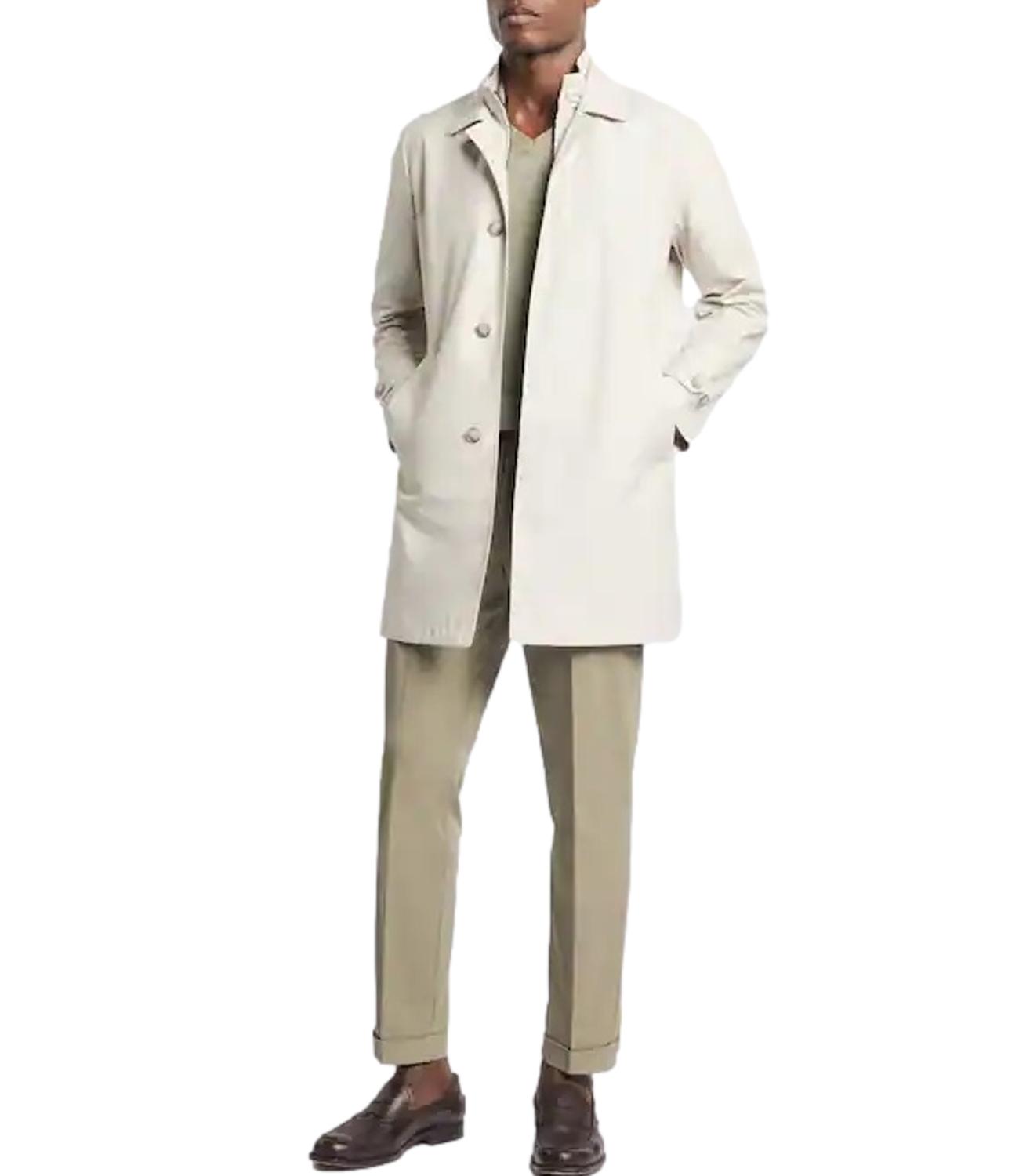 Fay cappotto Morning Coat in Popeline Tecnico beige