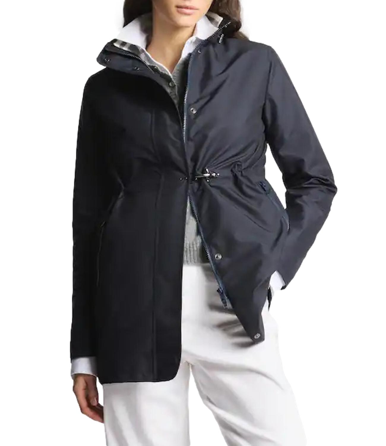 Fay Virginia Coat in Popeline Tecnico blu donna
