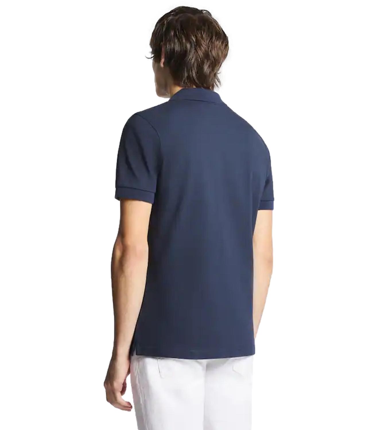Fay Polo in Piquet Stretch blu