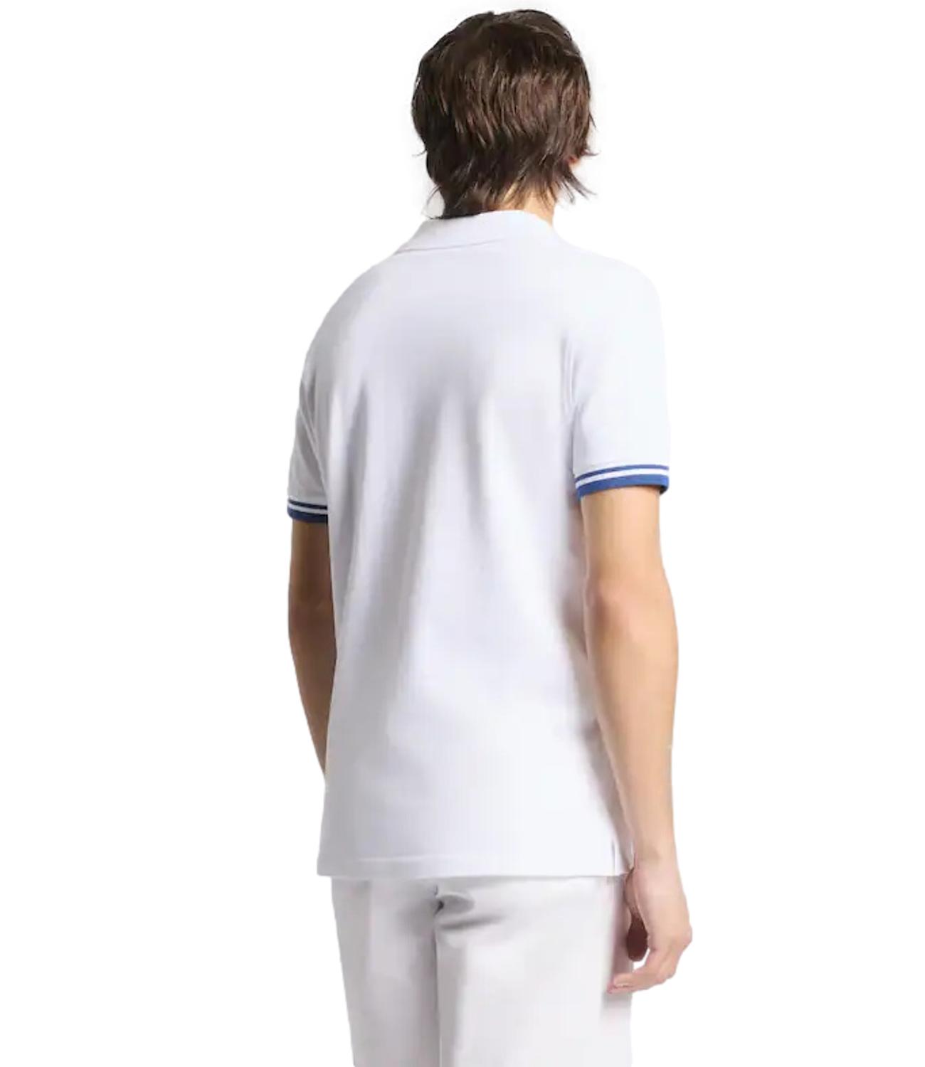 Fay Polo in Piquet Stretch bianco uomo
