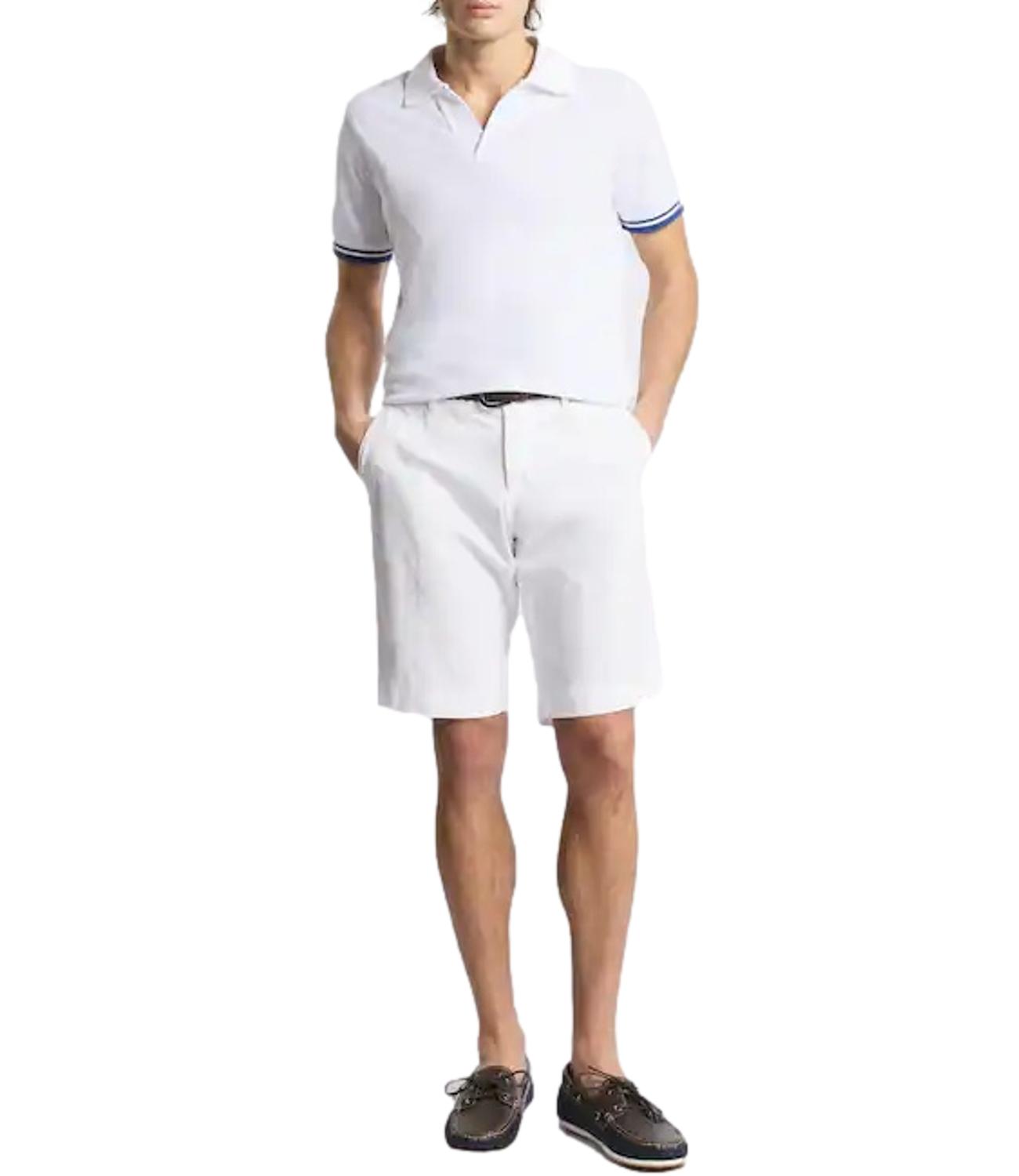 Fay Polo in Piquet Stretch bianco uomo