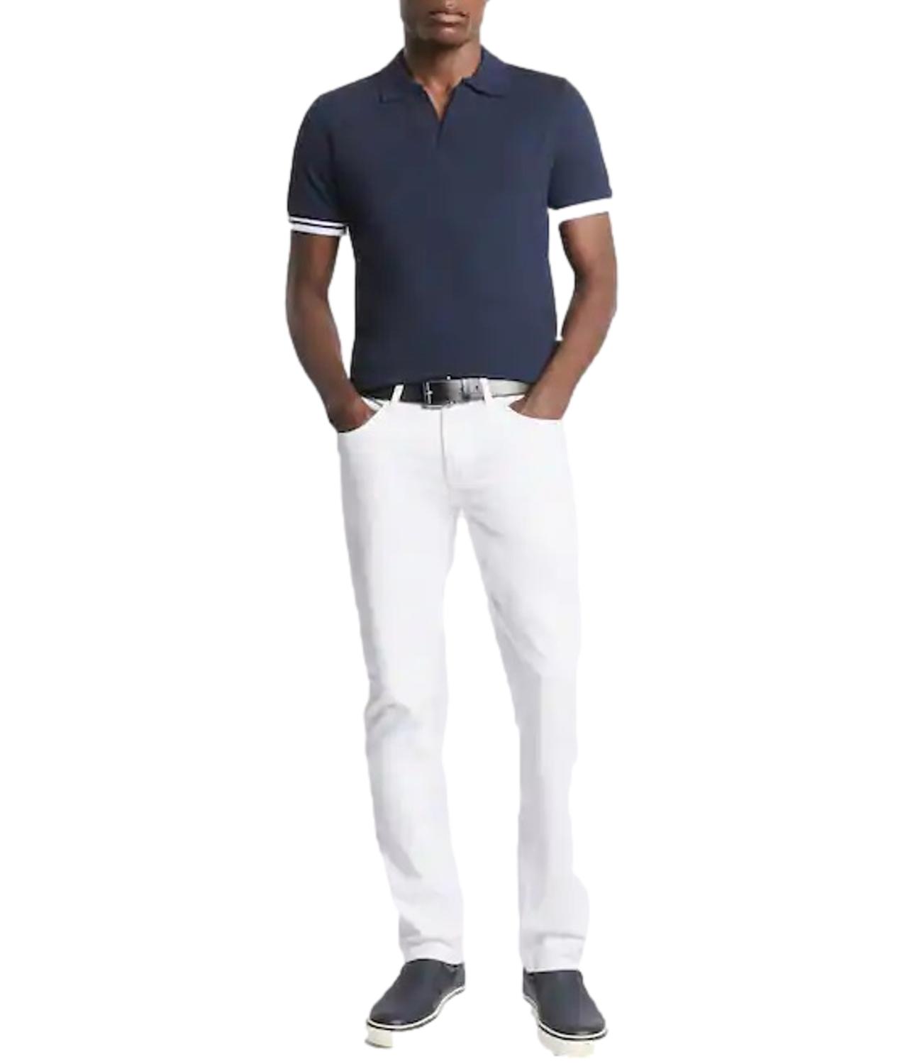 Fay Polo in Piquet Stretch blu uomo