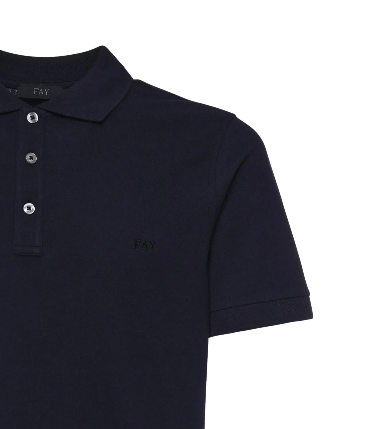 Fay Polo Piquet Stretch blu uomo