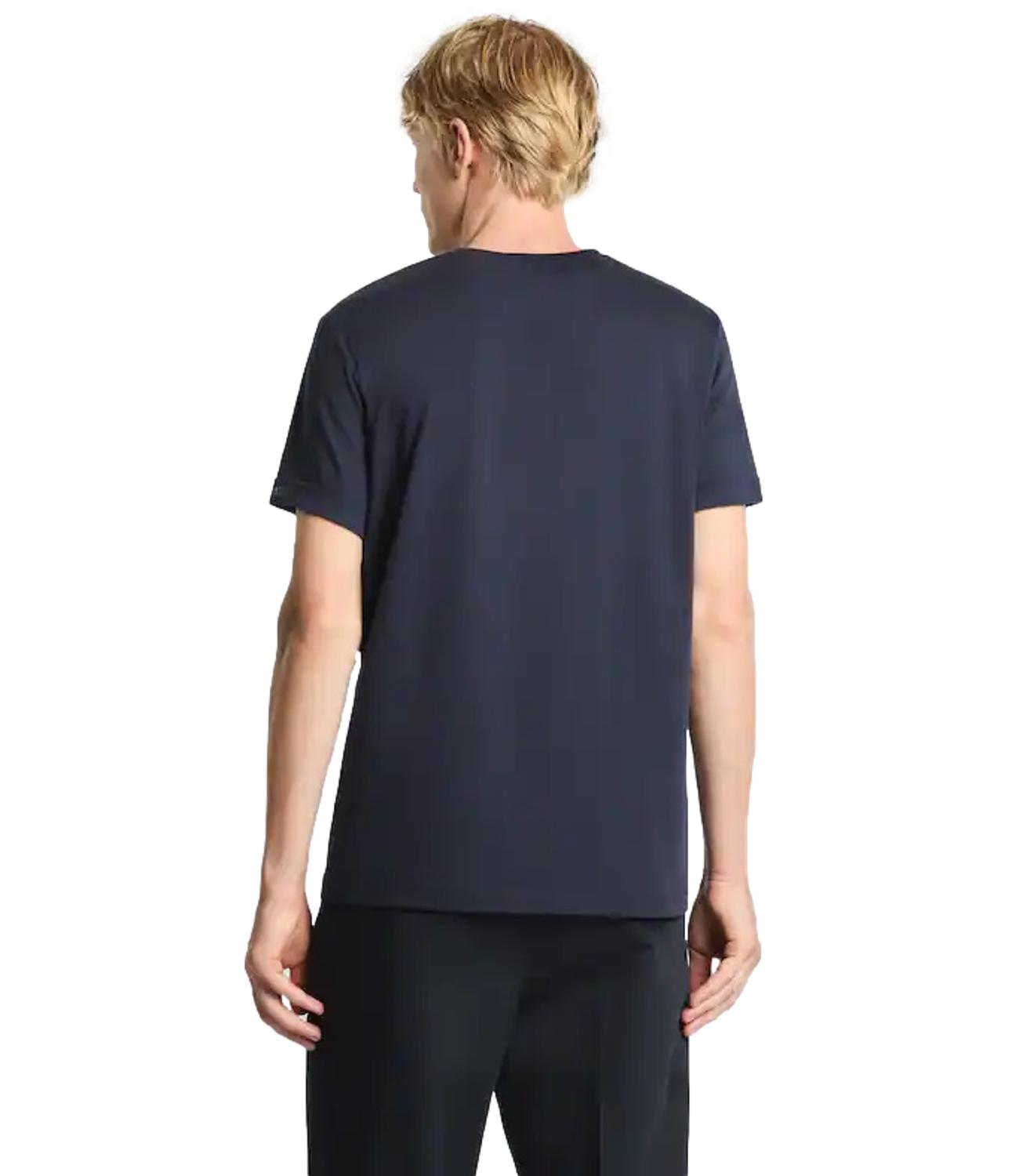 Fay T-shirt in Jersey di Cotone blu uomo