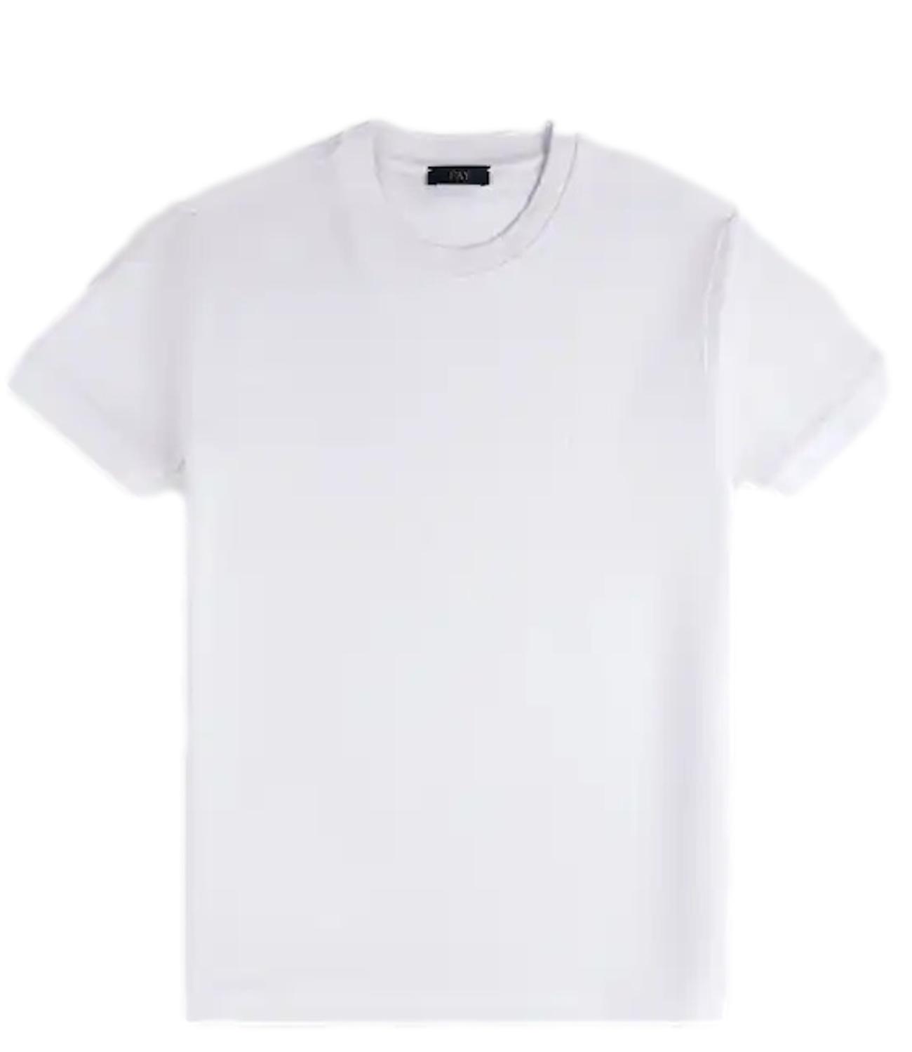 Fay T-shirt in Piquet di Cotone bianco uomo