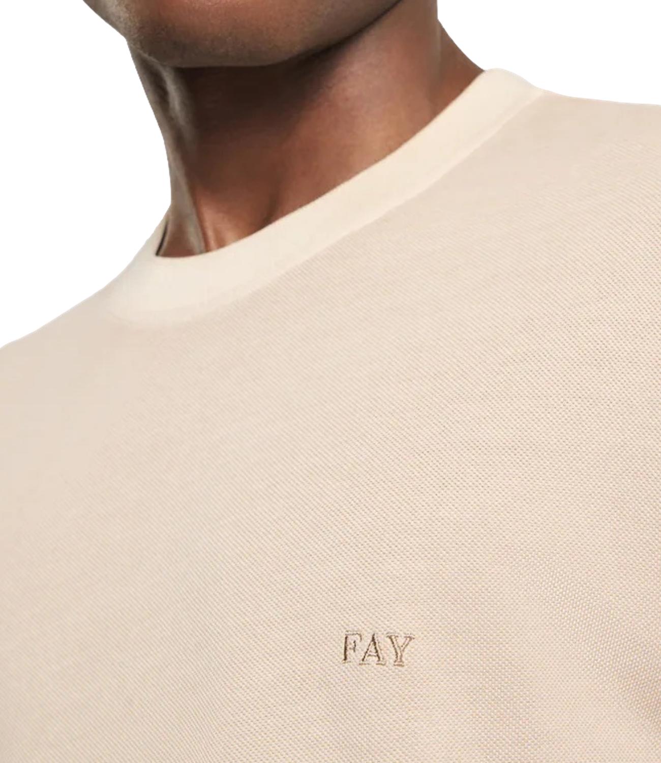 Fay T-shirt in Piquet di Cotone corda uomo