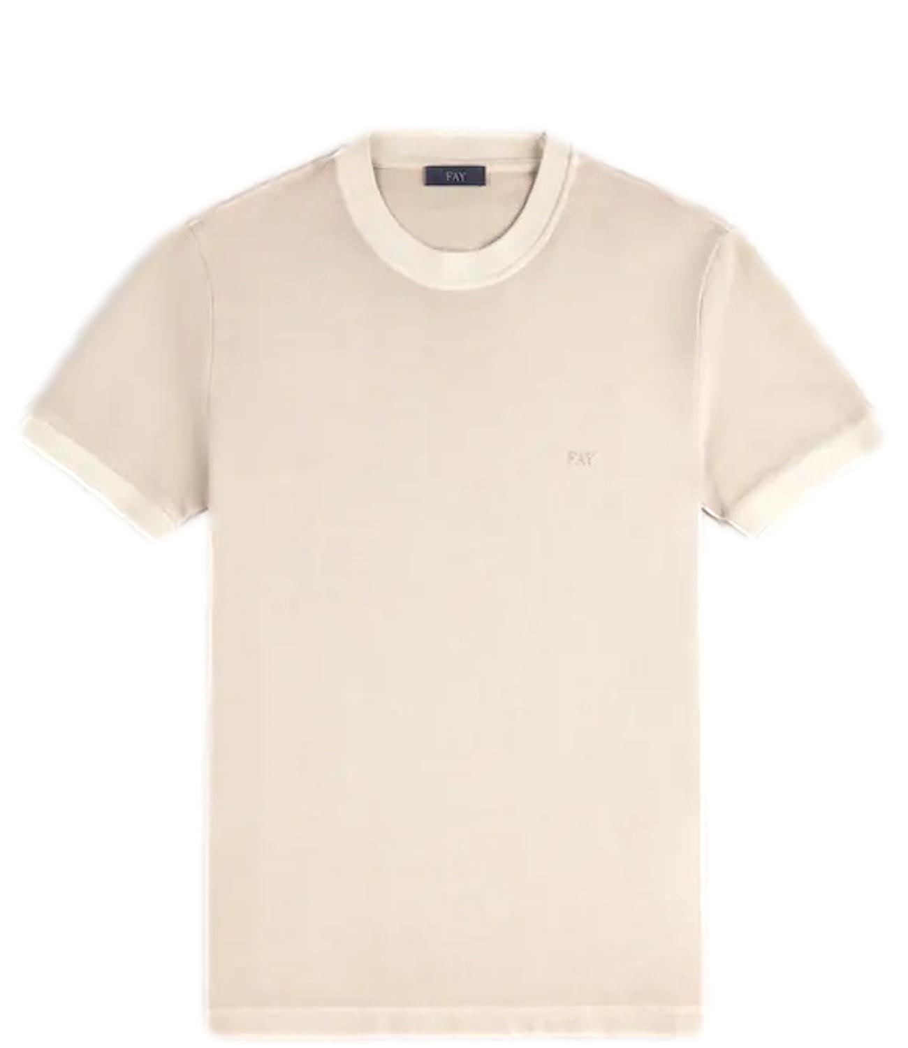 Fay T-shirt in Piquet di Cotone corda uomo