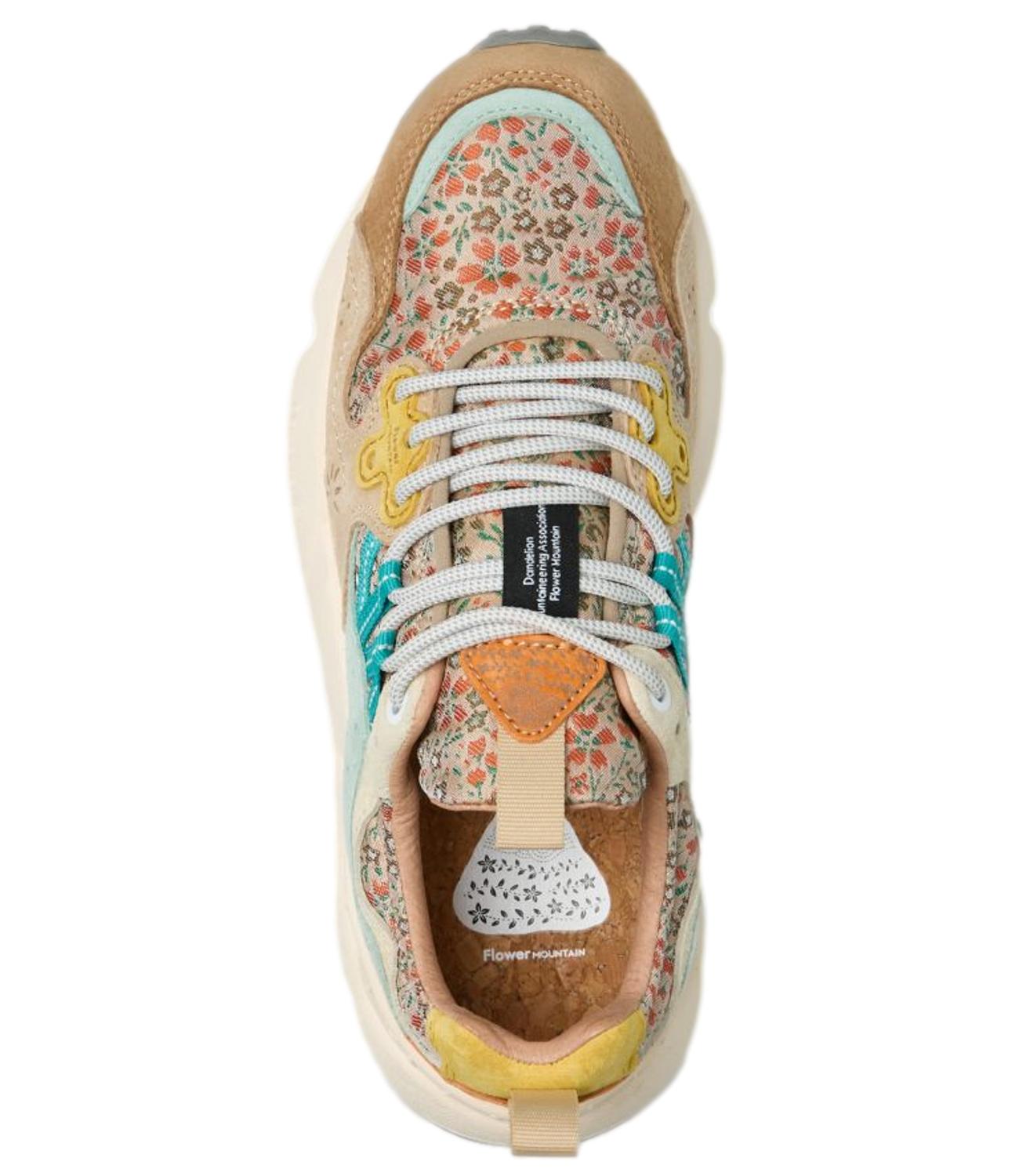 Sneakers Flower Mountain 001 2017817 67 Donna - ChestnuT-Light BluE-Orange