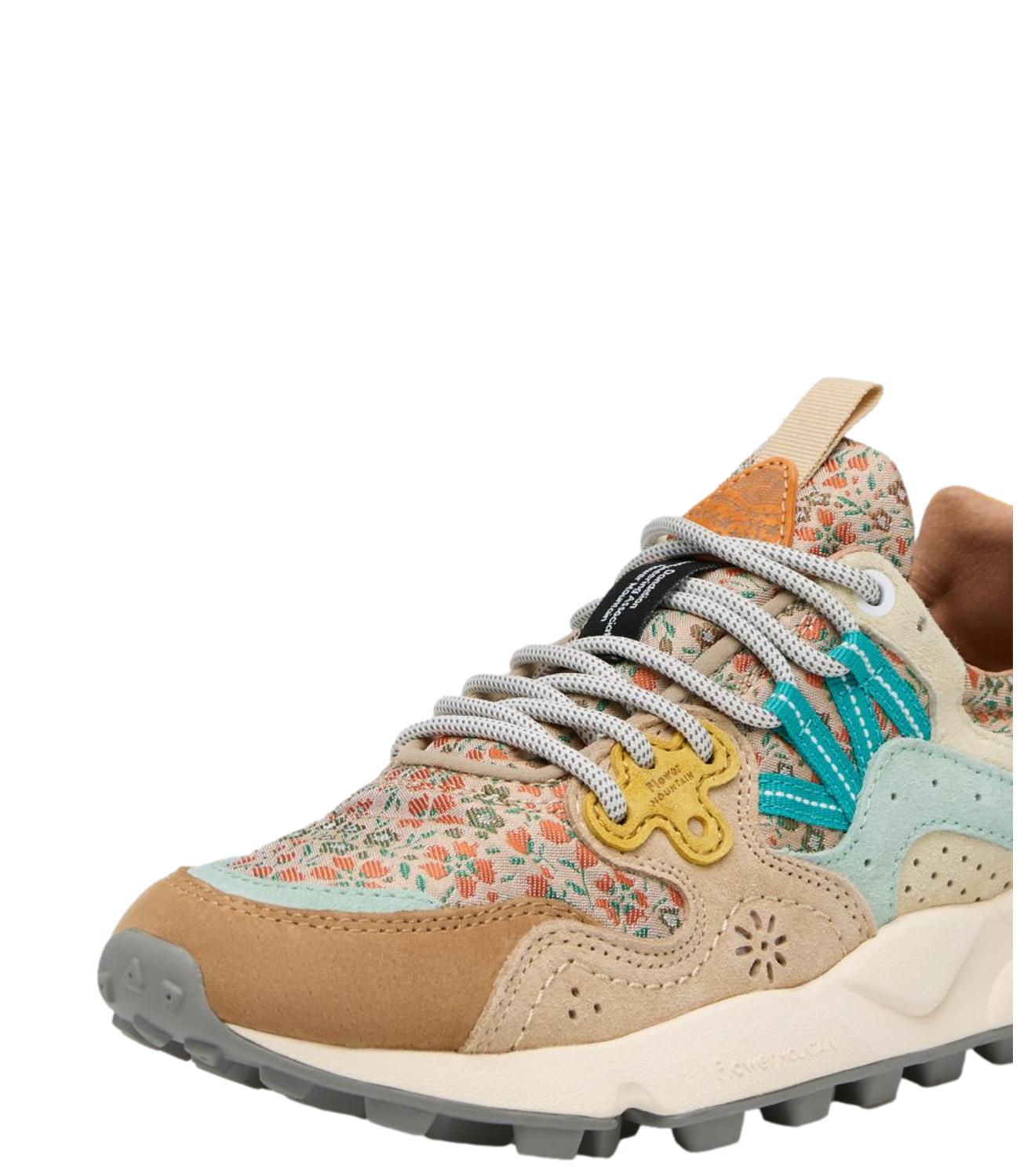 Sneakers Flower Mountain 001 2017817 67 Donna - ChestnuT-Light BluE-Orange
