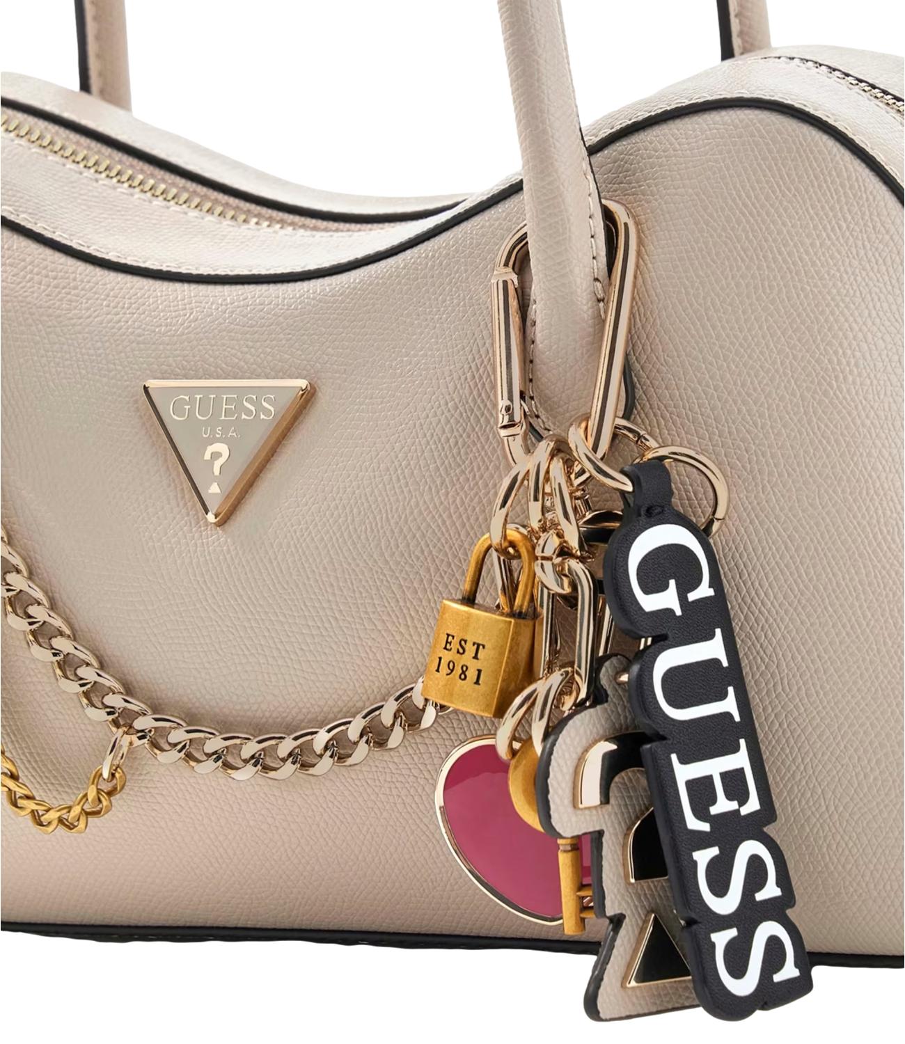 GUESS borsa Davina Satchel tortora donna