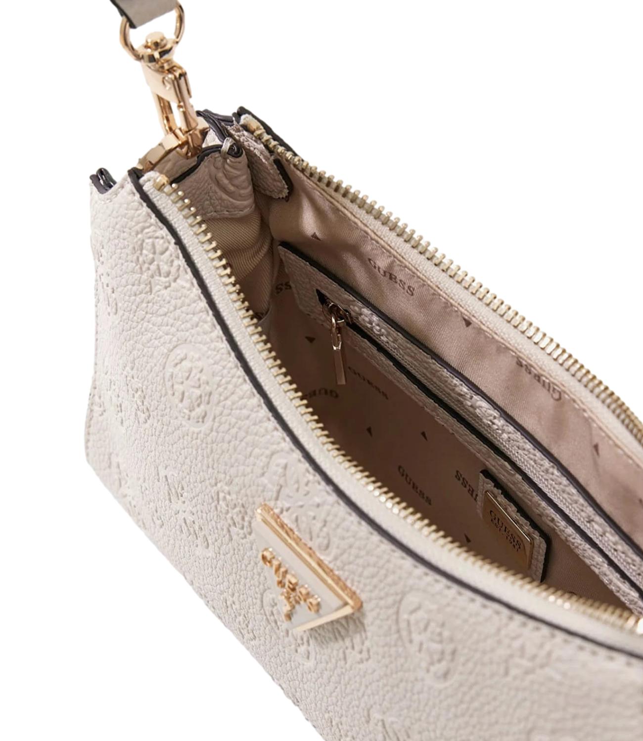 Guess Borsa a spalla Cresidia Off White Logo Donna
