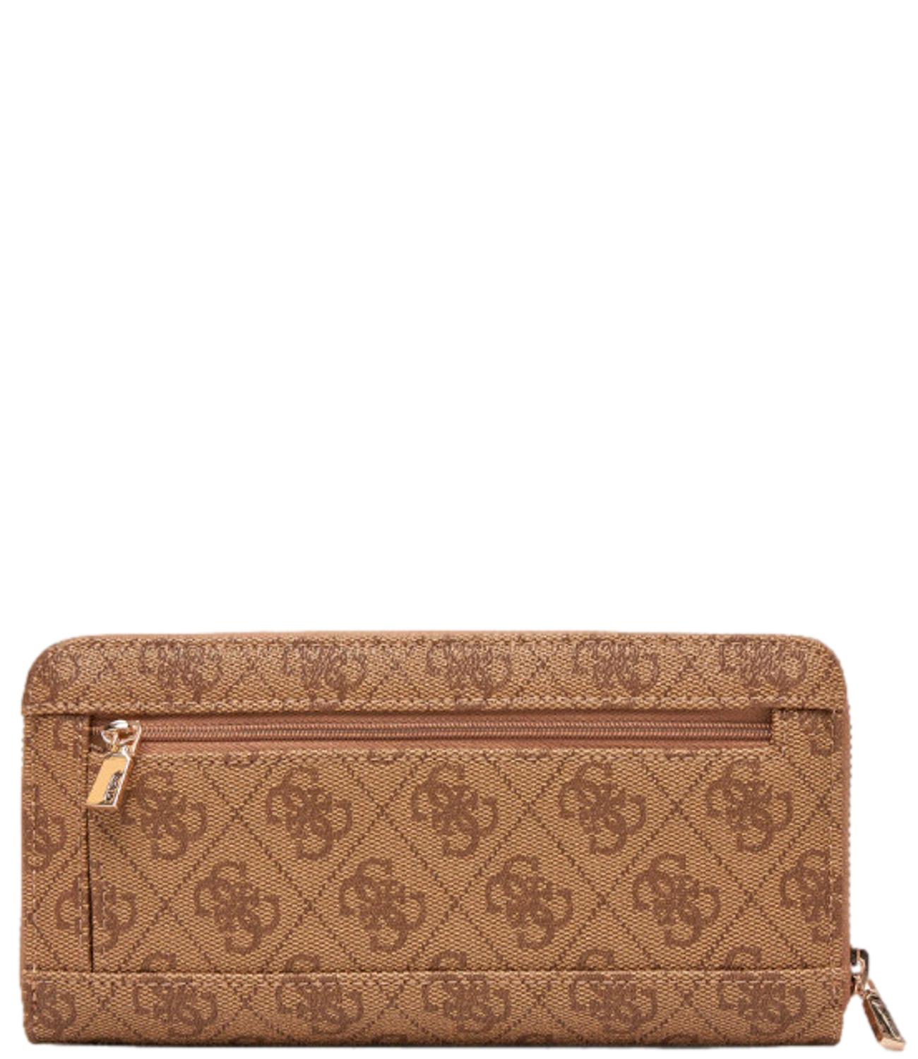 Guess Portafoglio Brenton Latte Logo Donna