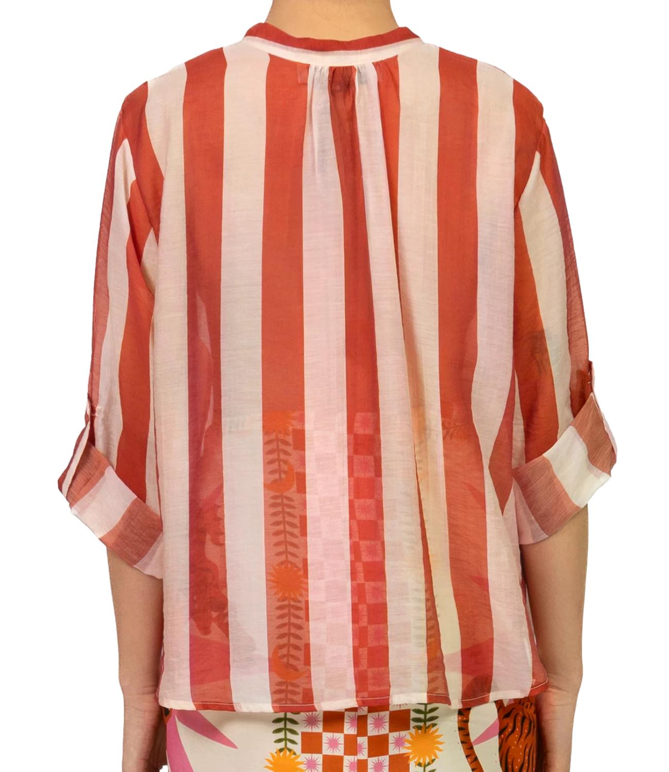 Camicia Have One CVS-Q422 Donna - Riga Burro/arancio