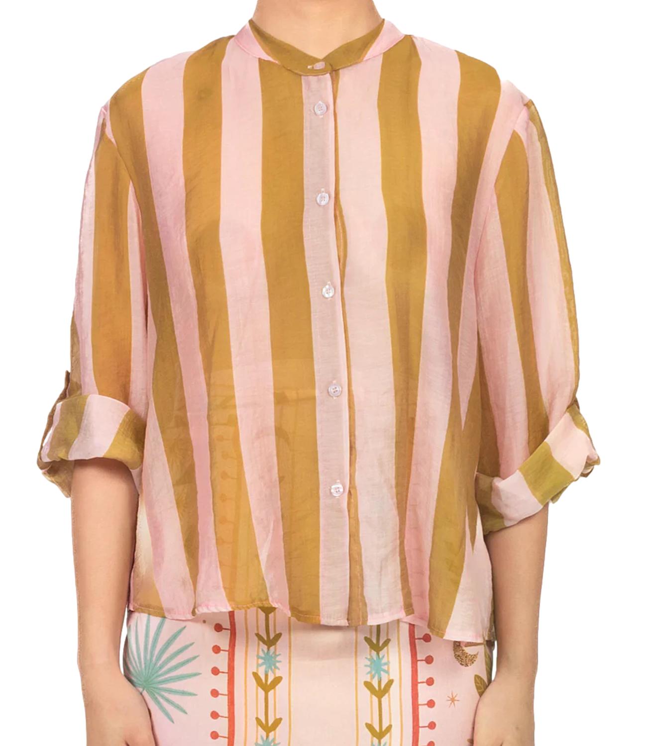 Camicia Have One CVS-Q422 Donna - Riga Rosa/olio