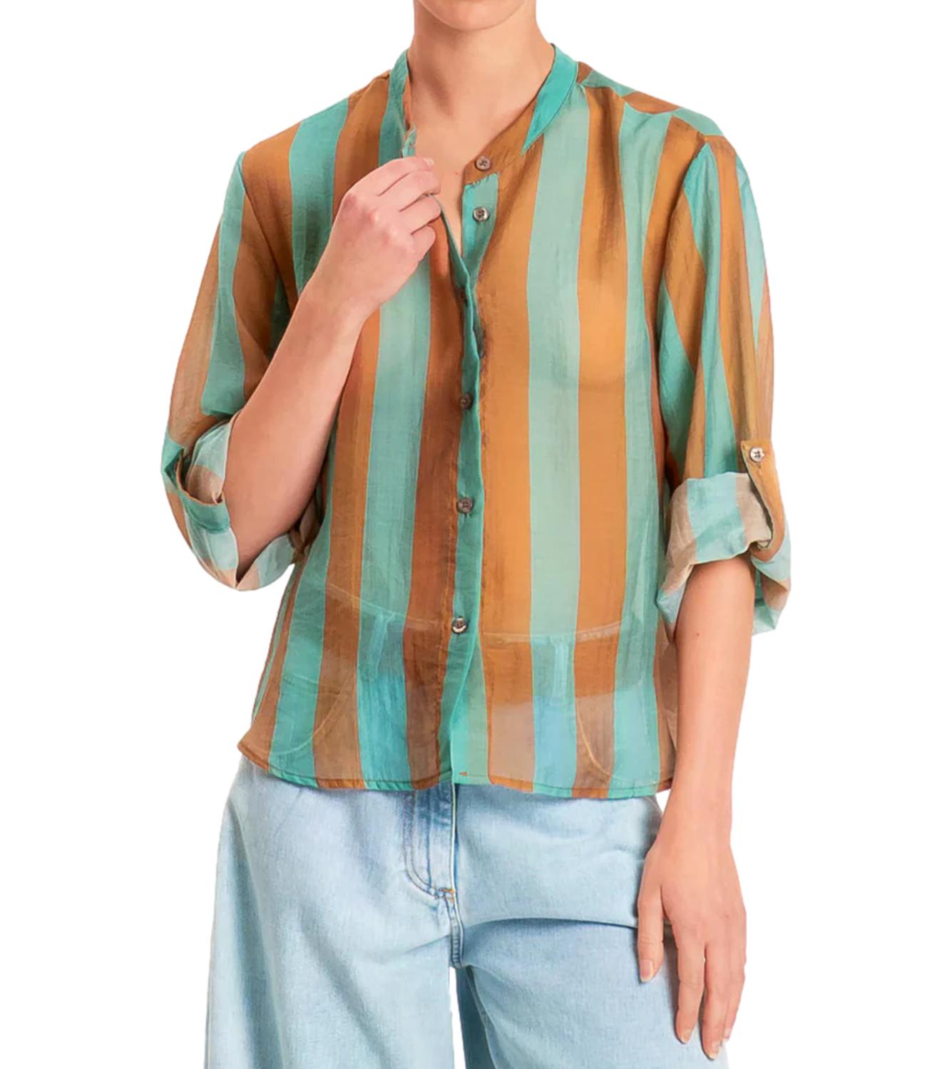 Camicia Have One CVS-Q422 Donna - Riga Tabacco