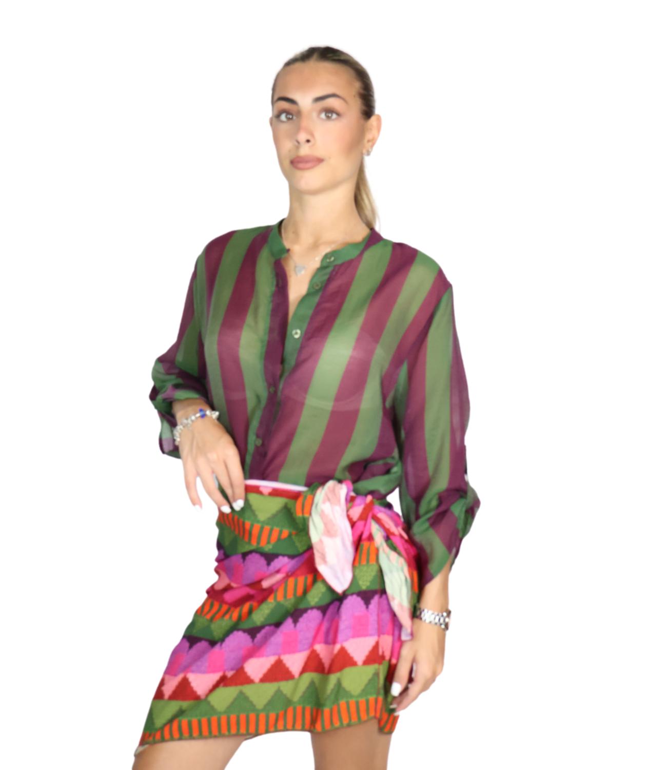 Camicia Have One CVS-Q422 Donna - Riga Carta Da Zucchero/cuoio