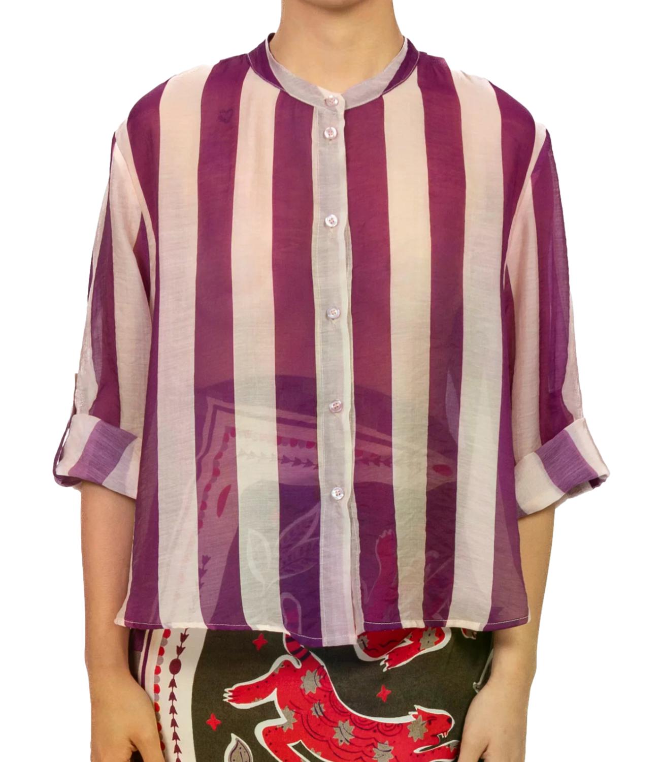 Camicia Have One CVS-Q422 Donna - Riga Burro/viola