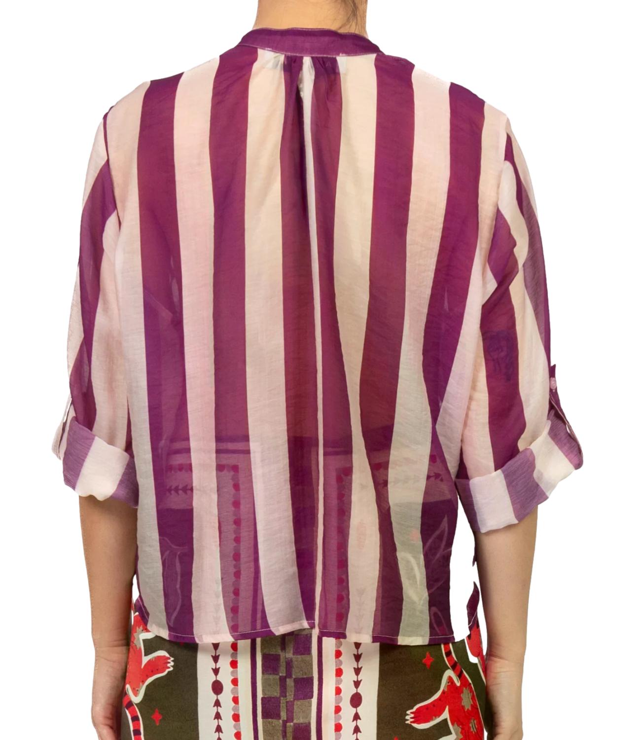 Camicia Have One CVS-Q422 Donna - Riga Burro/viola