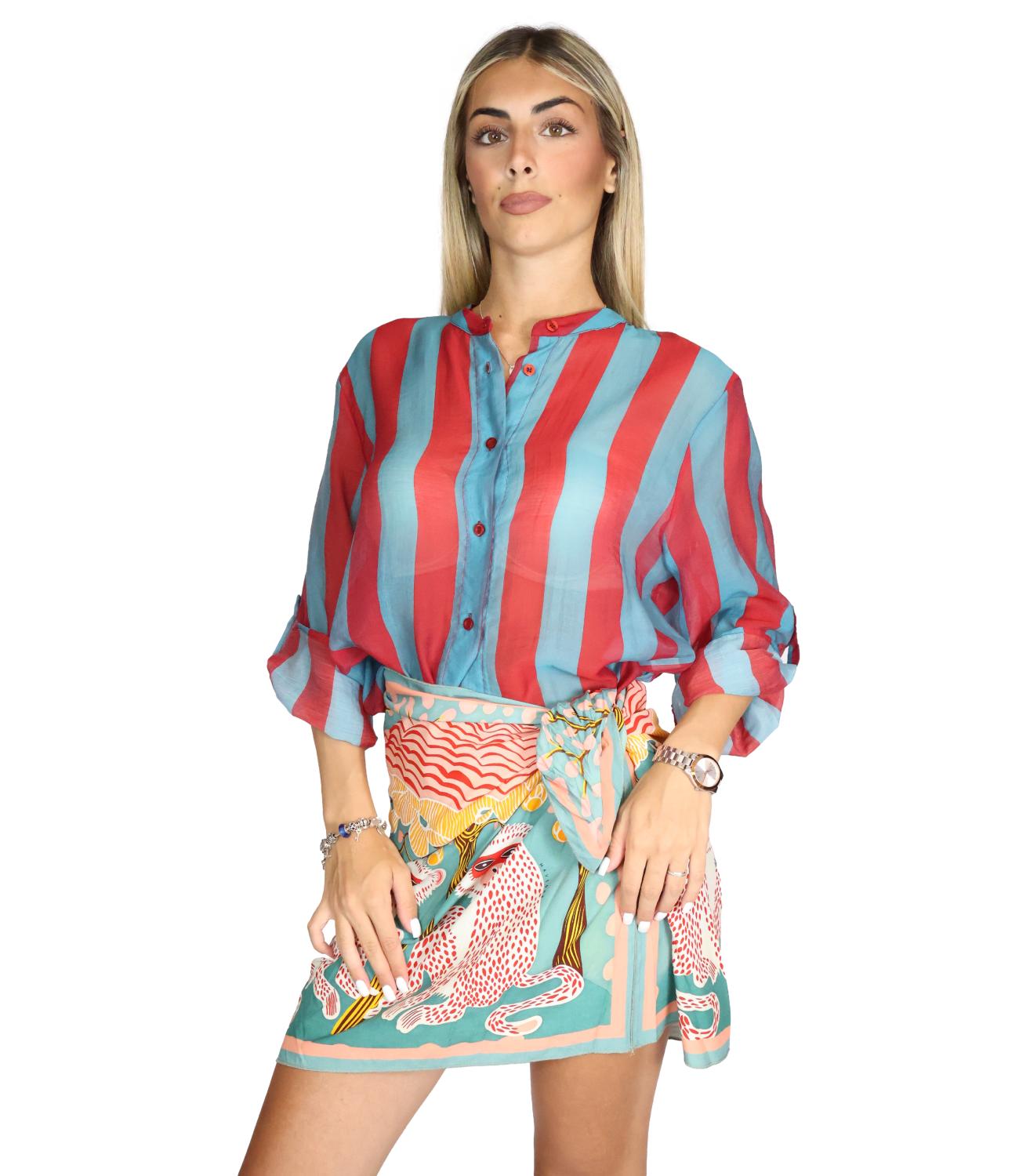 Camicia Have One CVS-Q422 Donna - Riga Petrolio