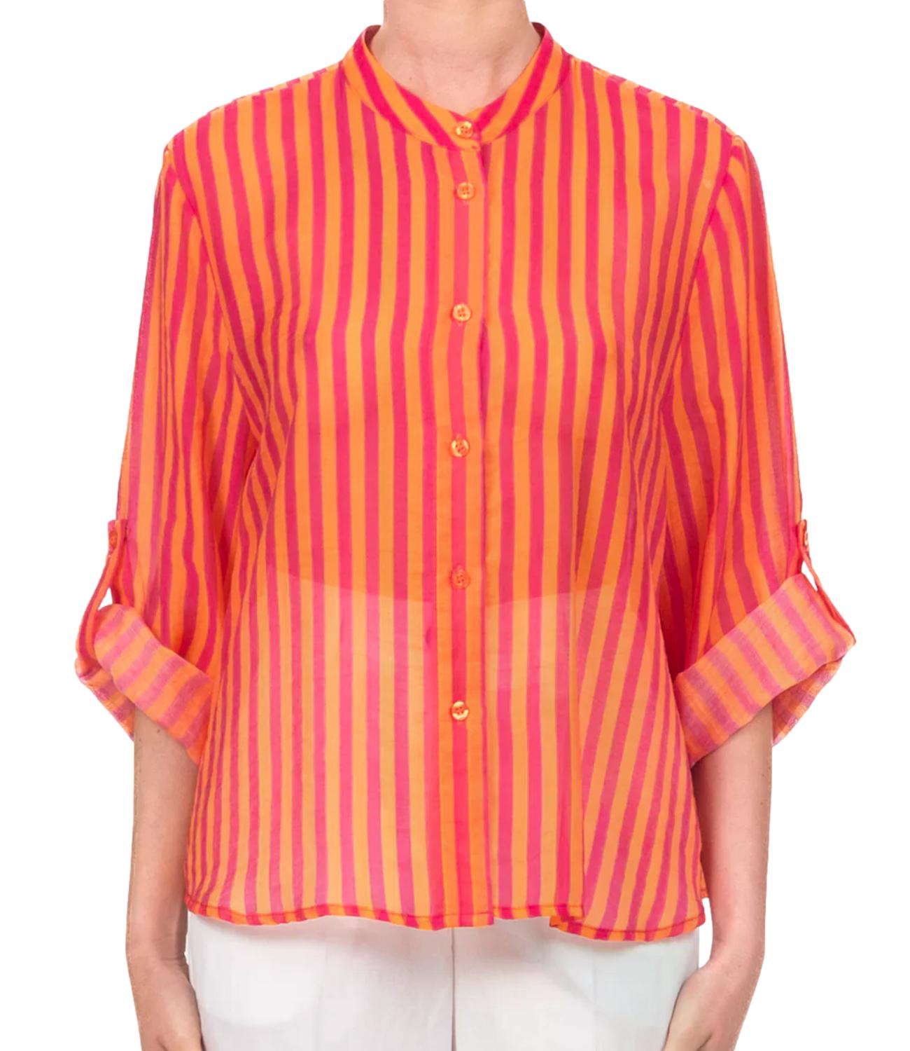 Camicia Have One CVS-Q423 Donna - Riga Arancio/fuxia