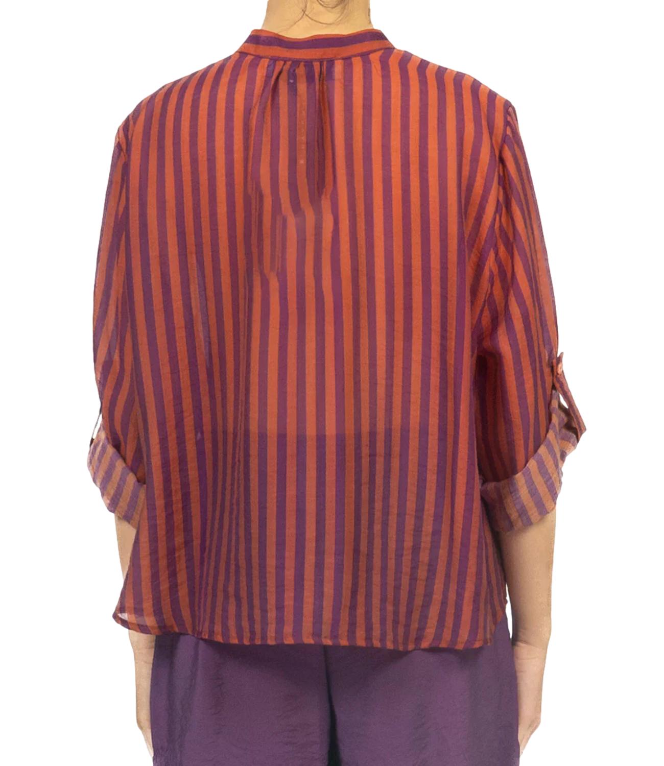 Camicia Have One CVS-Q423 Donna - Riga Arancio/viola