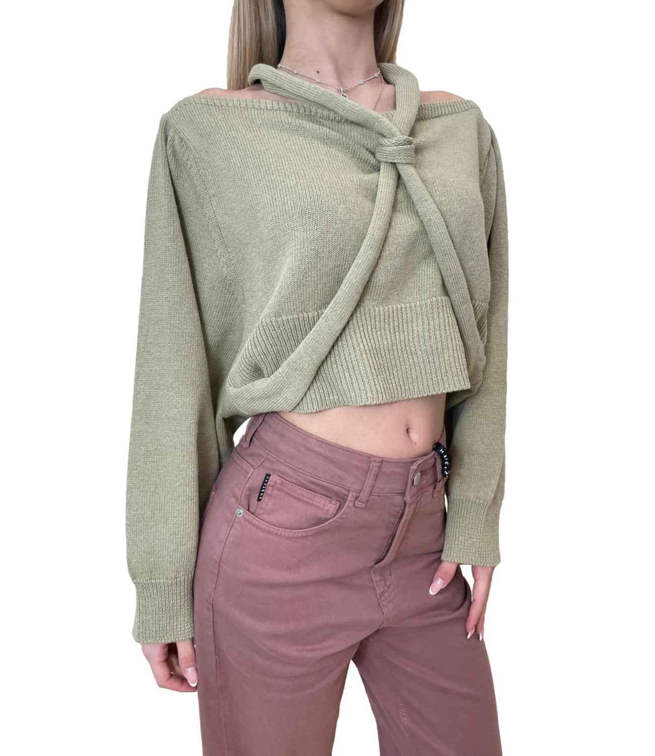 Marella Monochrome canotta Mlmorata verde donna
